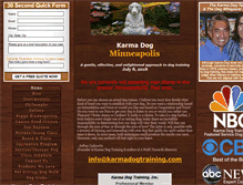 Tablet Screenshot of karmadogtrainingminneapolis.com
